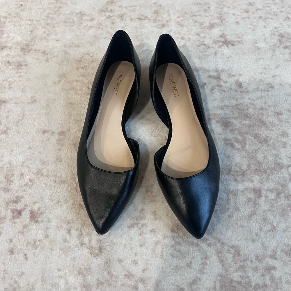 Nine West | Classic Black Pointed Flats | Women’s 8.5 | Worn Once!